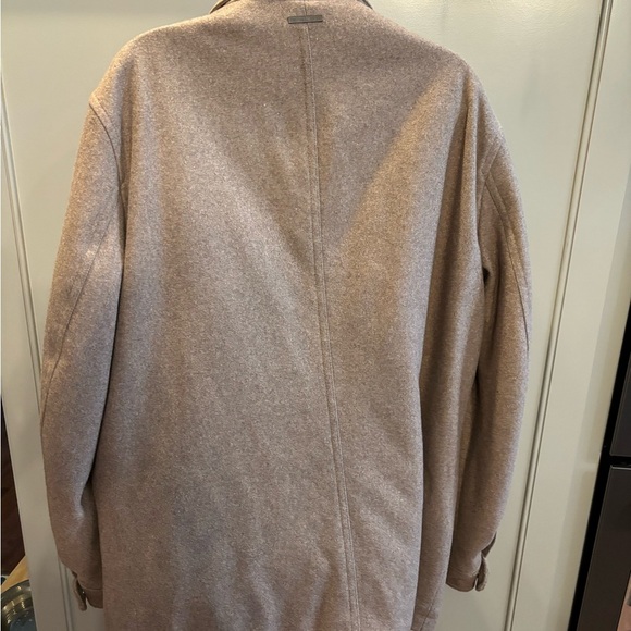 Michael Kors Brown Wool Button Up Lined Winter Warm Top Coat Jacket Women's Xl - Picture 4 of 8